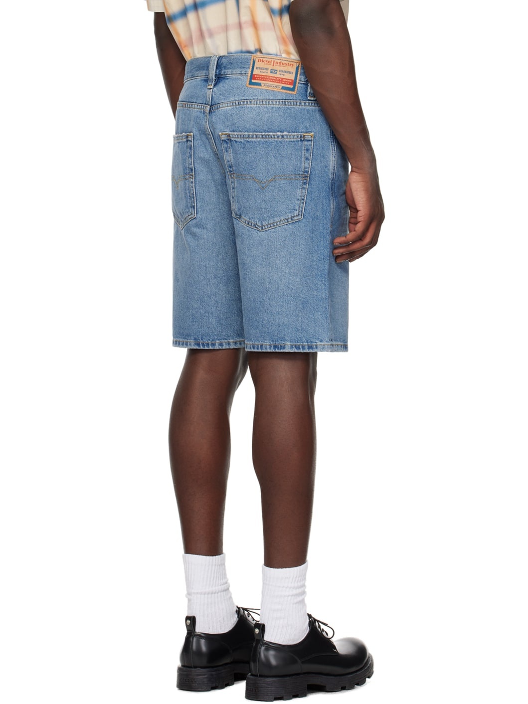 Blue Regular Denim Shorts - 3