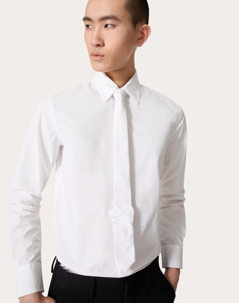 WOOL AND SILK VALENTIE TIE WITH FLOWER EMBROIDERY 5