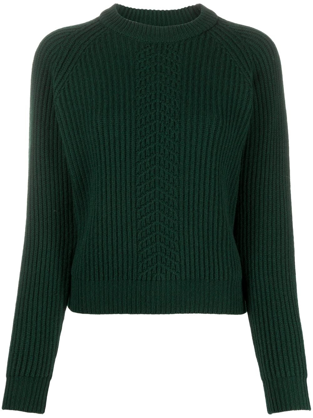 rib-knit wool jumper - 1