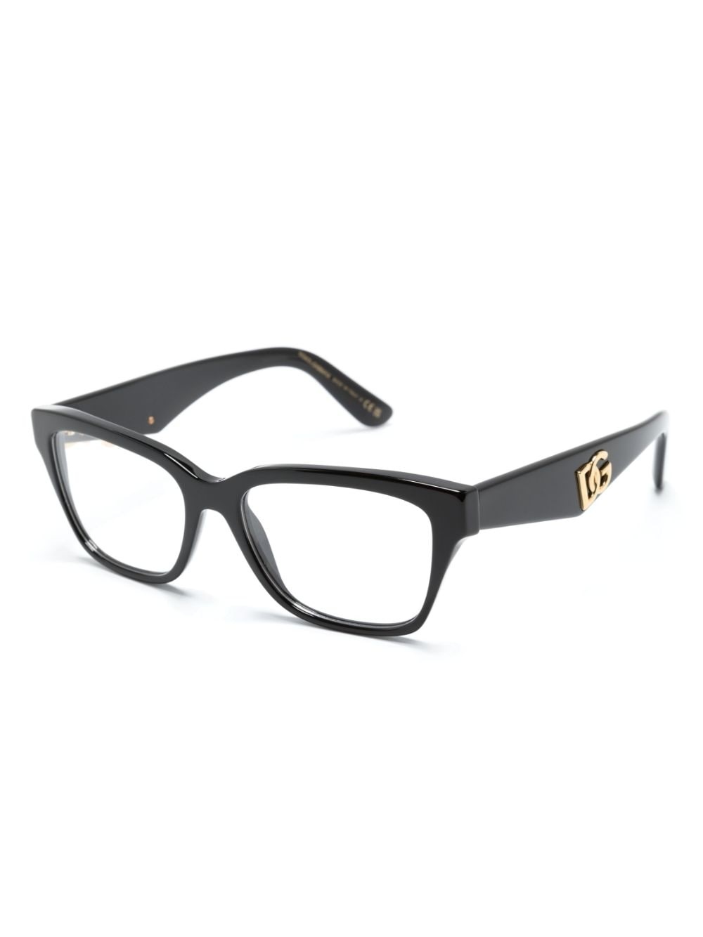 logo-plaque D-frame glasses - 2