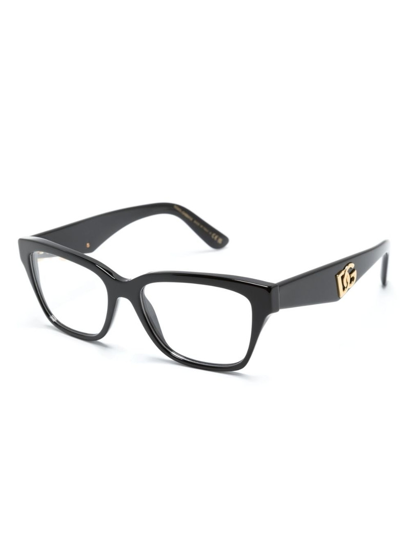Dolce & Gabbana logo-plaque D-frame glasses outlook