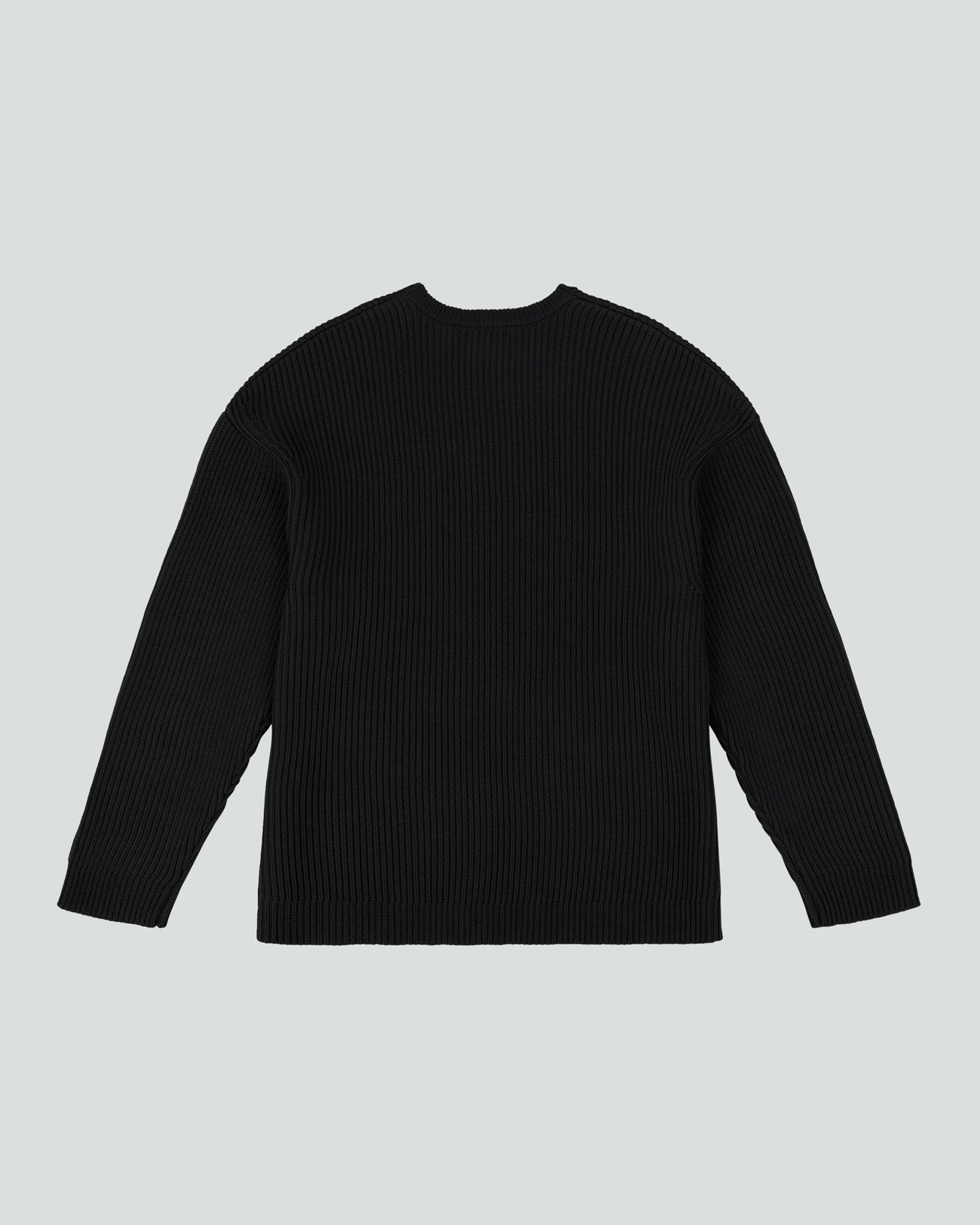 OVERSIZE KNIT CREWNECK BLACK - 2