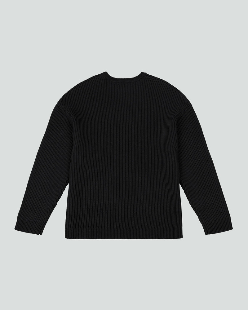 entire studios OVERSIZE KNIT CREWNECK BLACK outlook