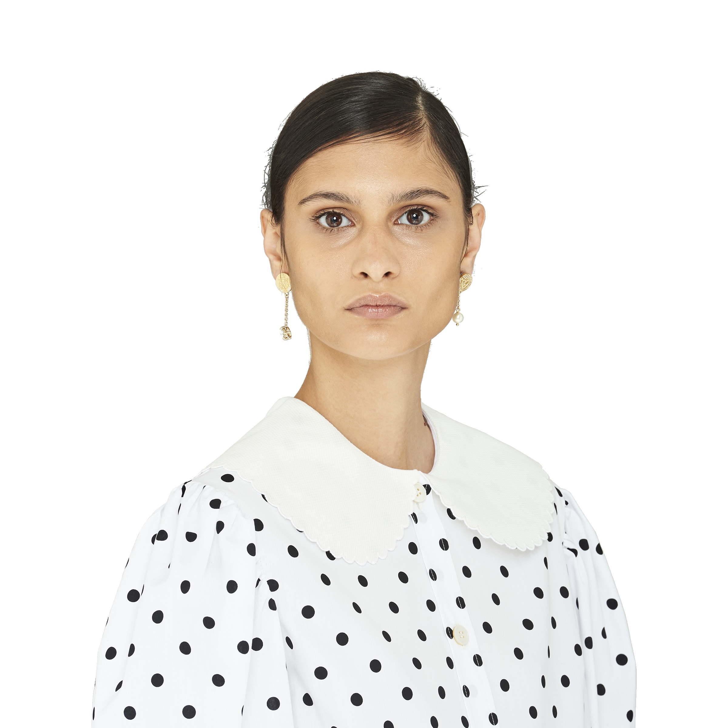Miu Pavé crystal and pearl earrings - 2