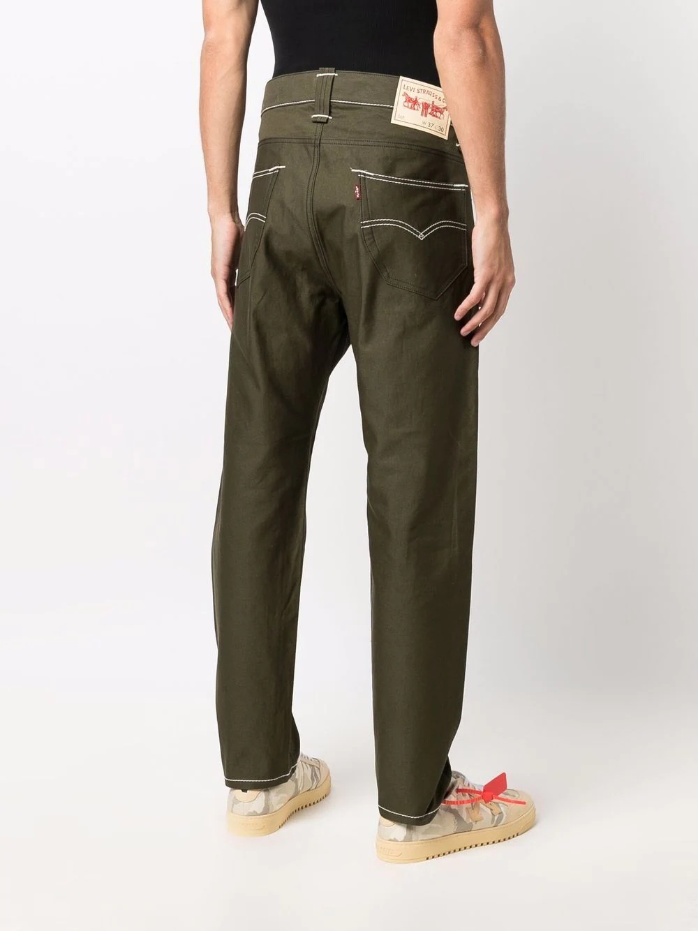 straight-leg cotton trousers - 4