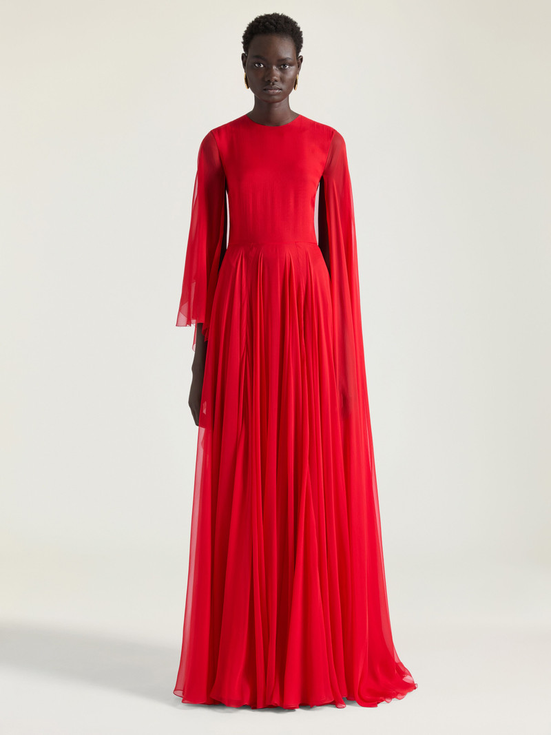 Givenchy DRAPED EVENING DRESS IN CHIFFON WITH CAPE outlook