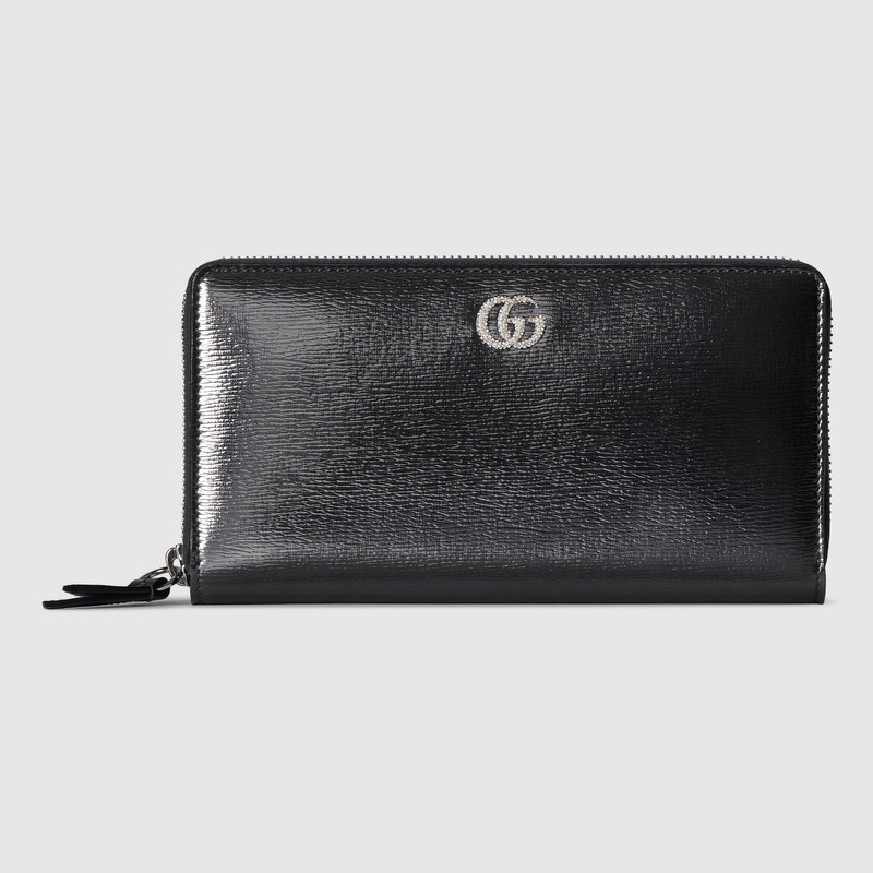 Bi-color GG Marmont zip around wallet 1
