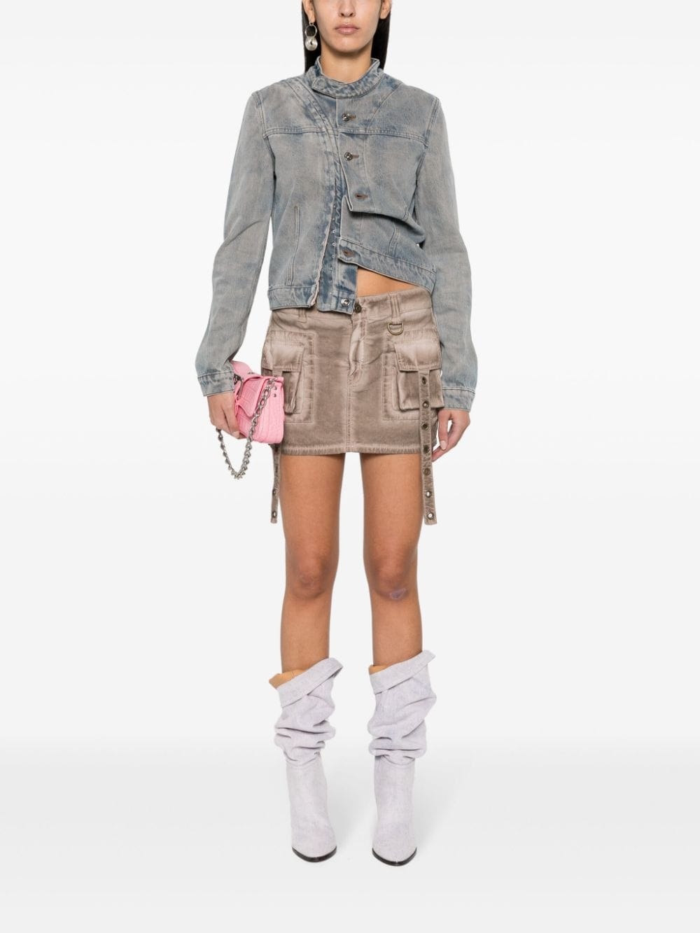 double-opening denim jacket - 2