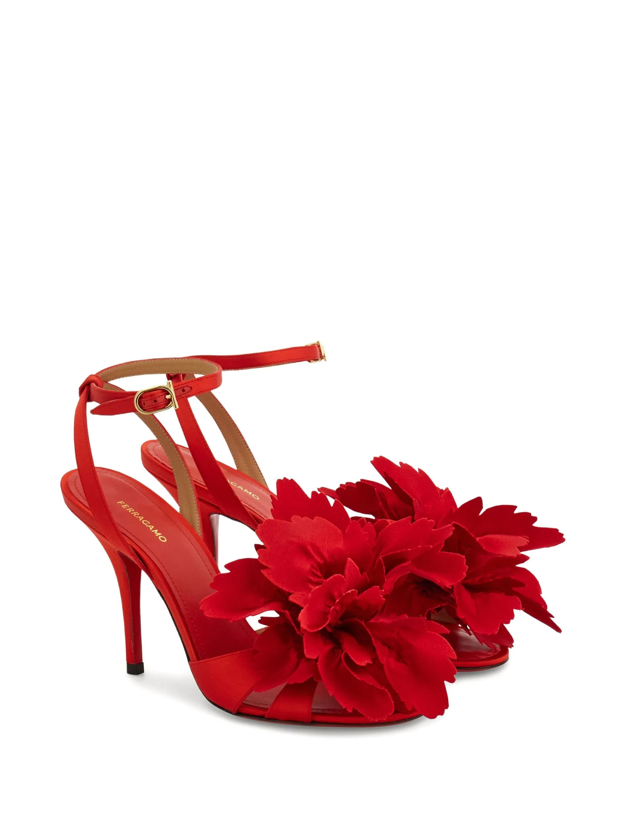 Ferragamo 90mm Flower-embellished High-heel Sandals - 2