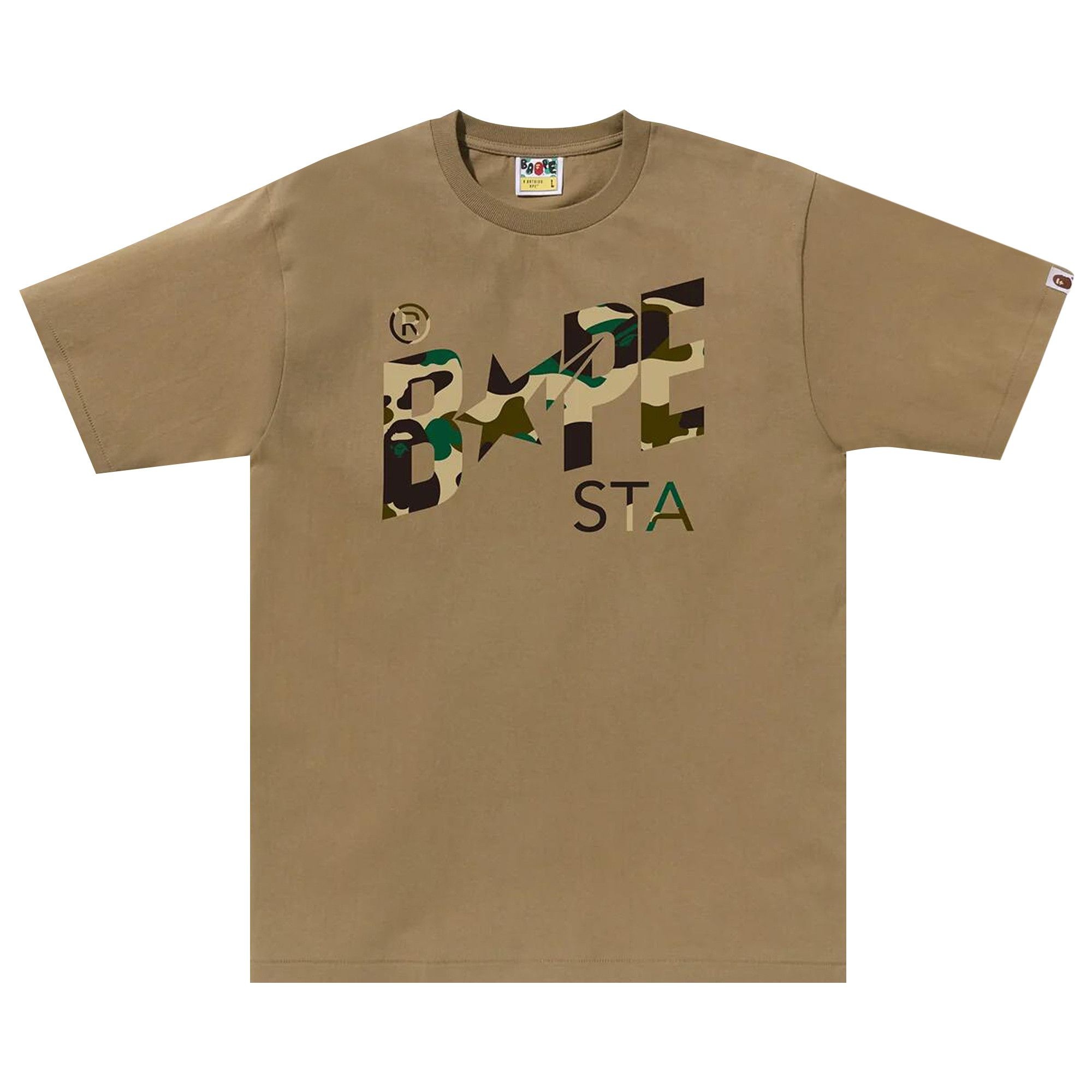 BAPE 1st Camo Bape Sta Tee 'Beige/Yellow' - 1