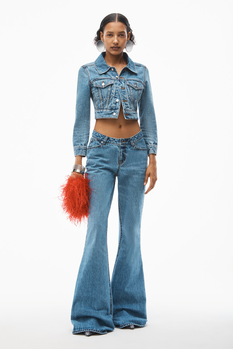 Alexander Wang SCOOP FRONT FLARE JEAN IN DENIM outlook