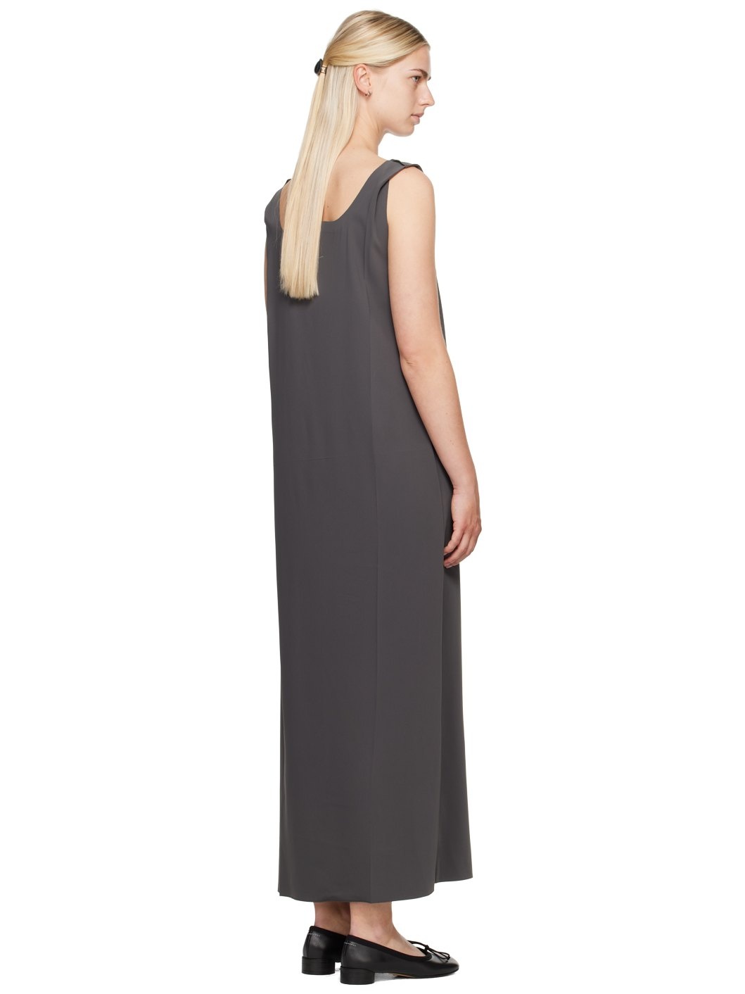 Gray Fluid Maxi Dress - 3