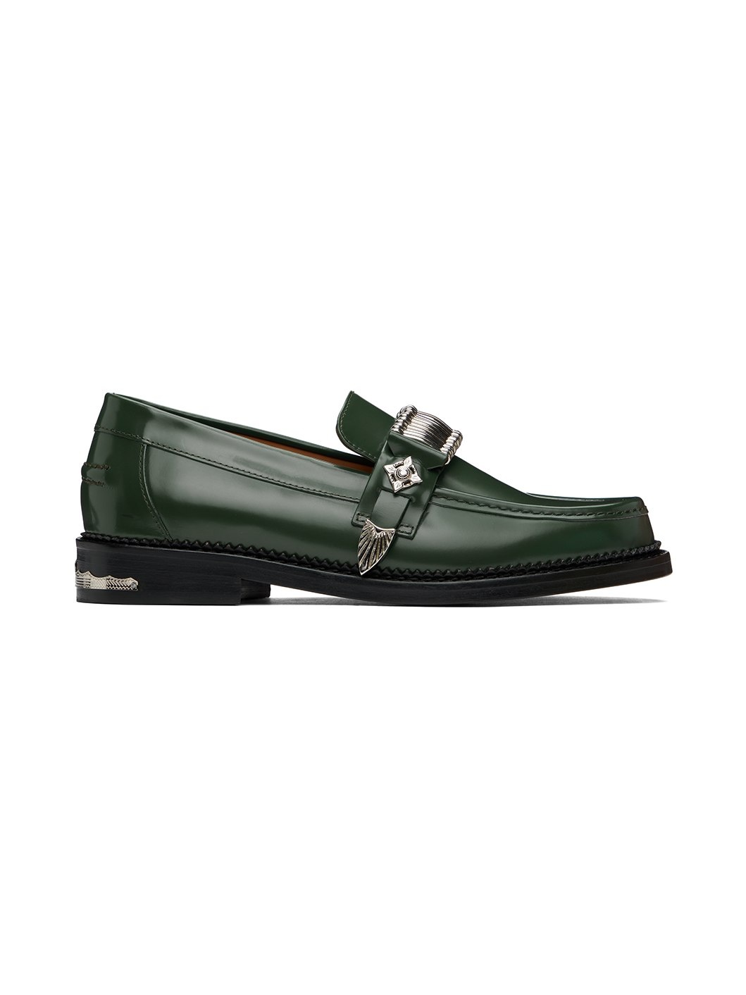 Green Polished Loafers - 1