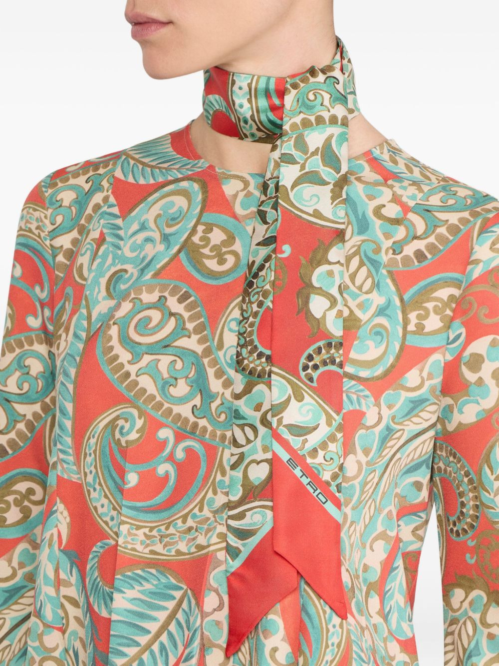 paisley silk scarf - 3