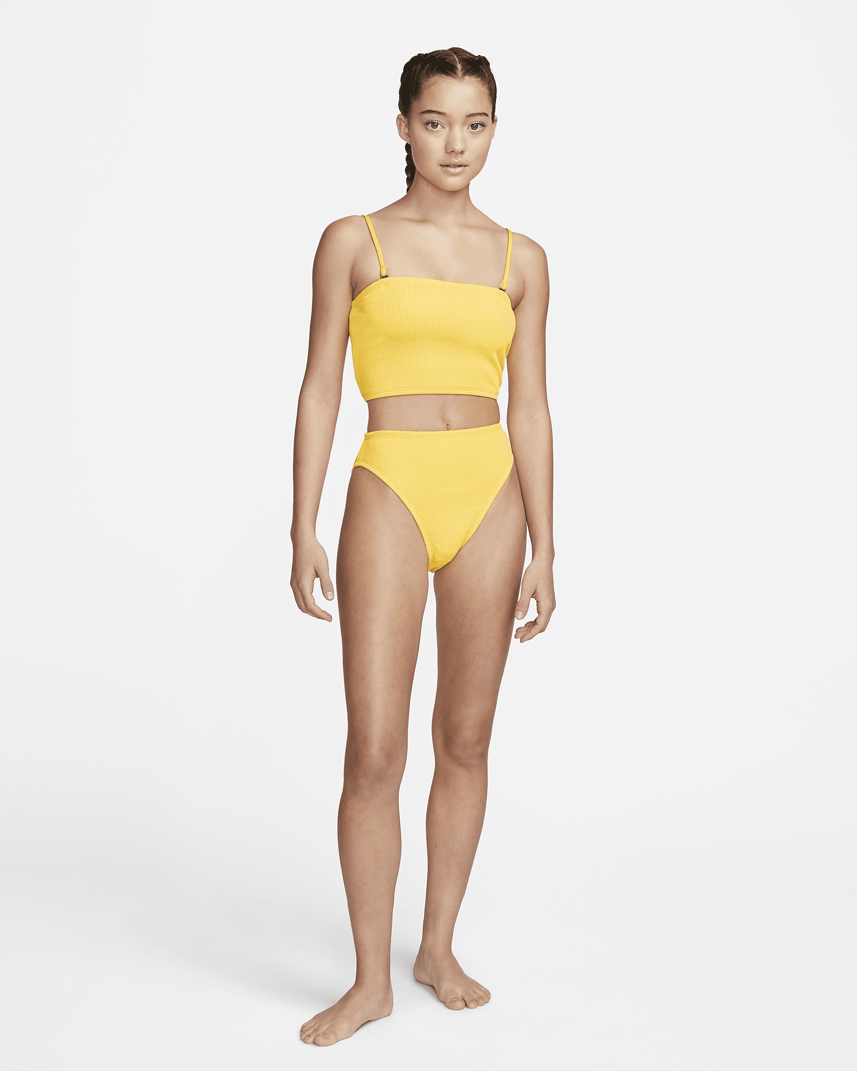 Nike Women's Bandeau Midkini Swim Top - 6