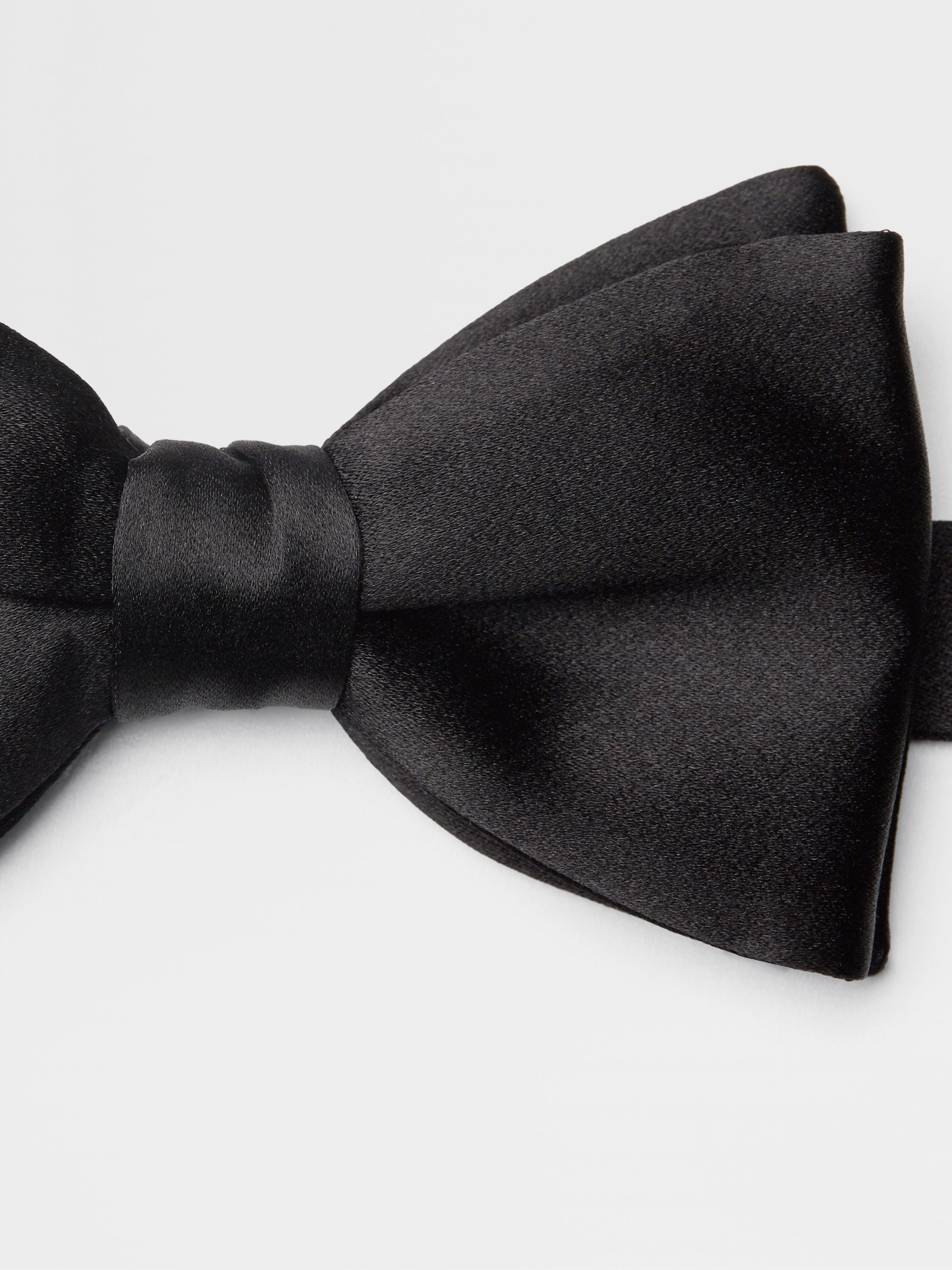 BLACK SILK BOWTIE - 2