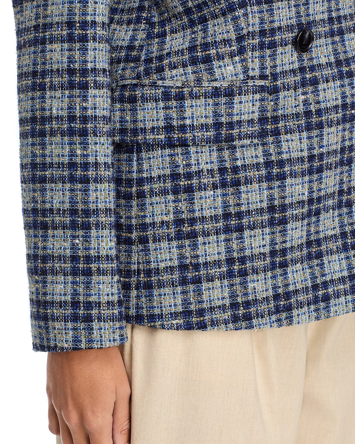 Check Double Breasted Blazer - 6