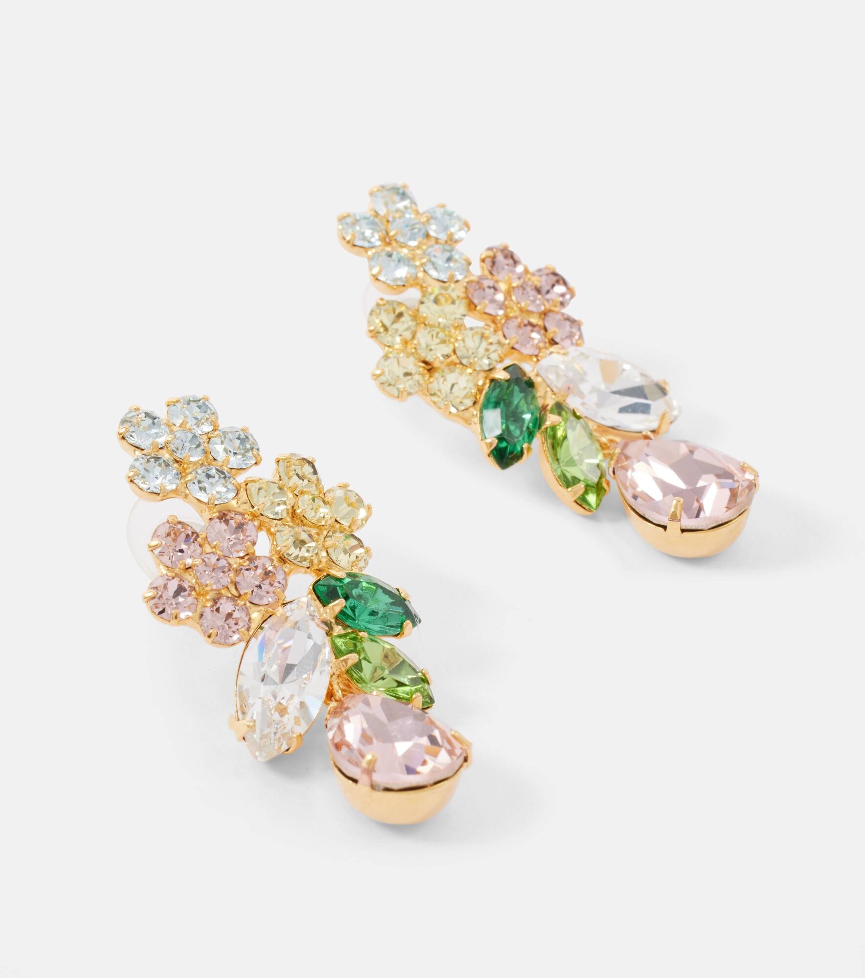 Bouquet crystal-embellished earrings - 4