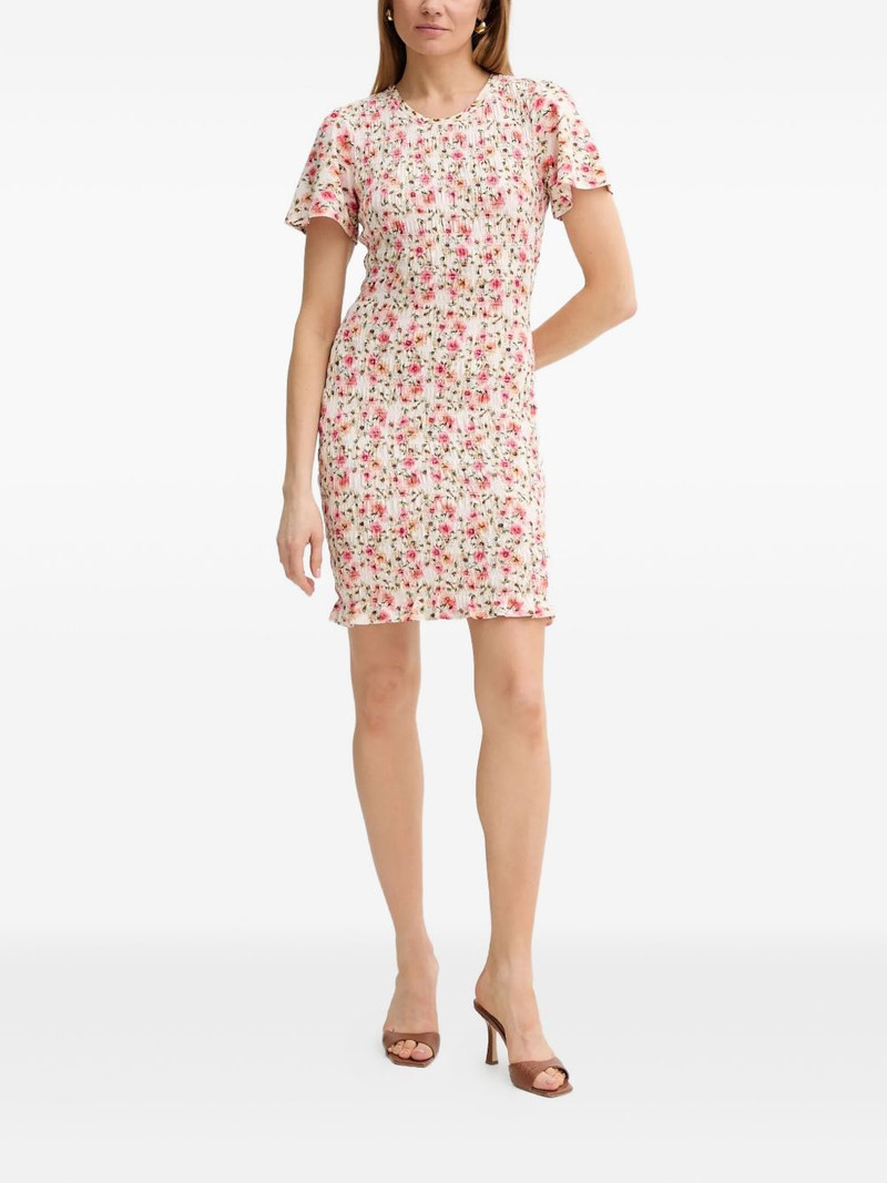 GUESS USA floral smocked midi dress outlook