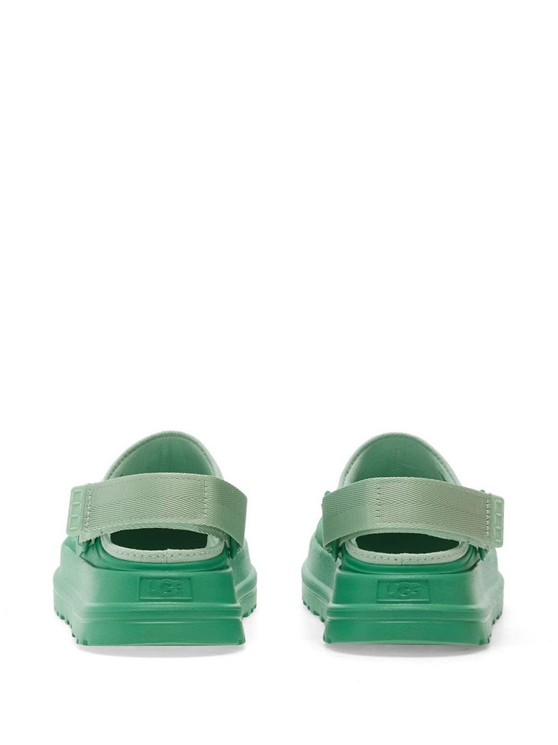 GoldenGlow canvas flat mules 3