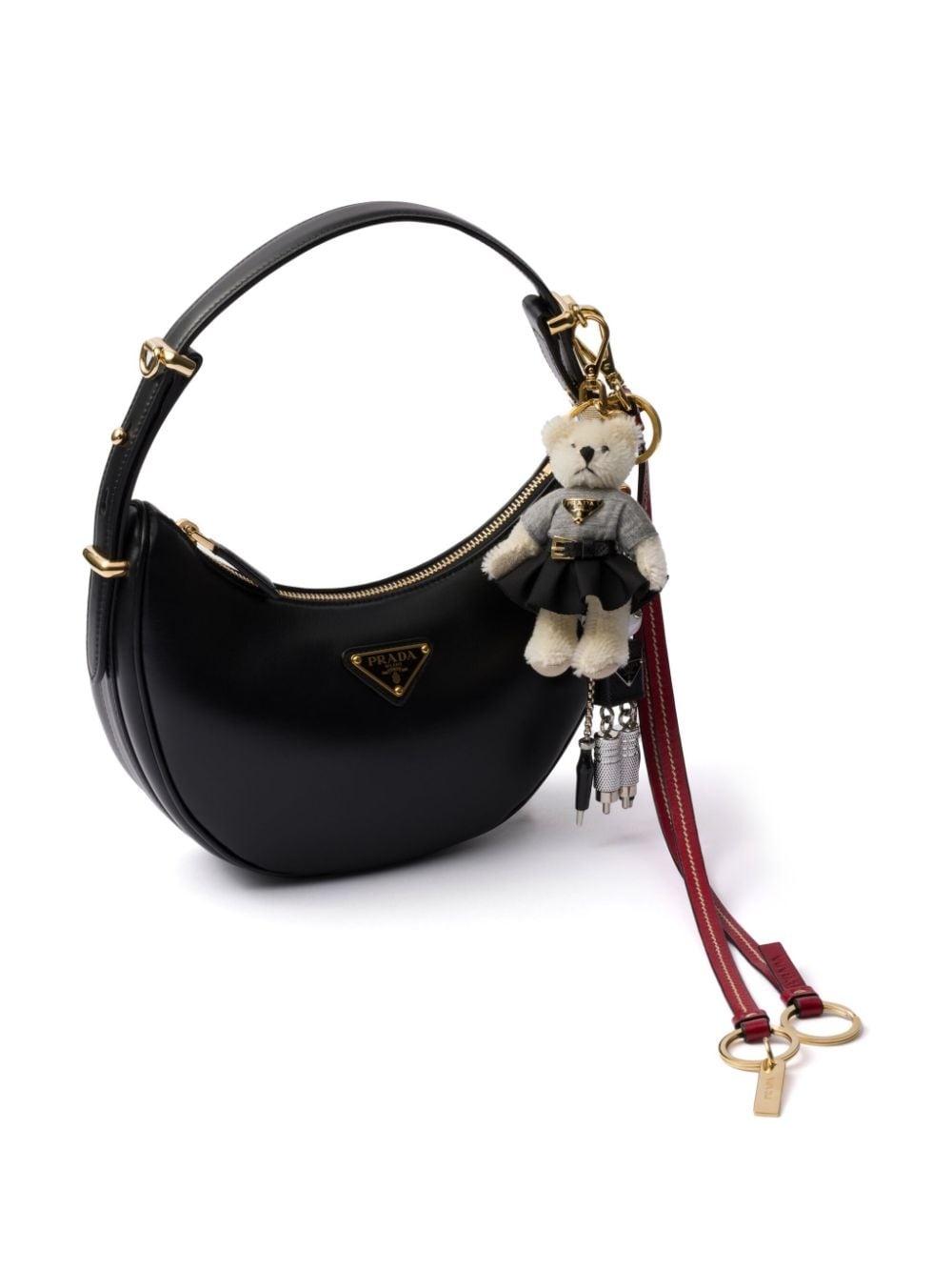 leather bag charm and keychain - 3