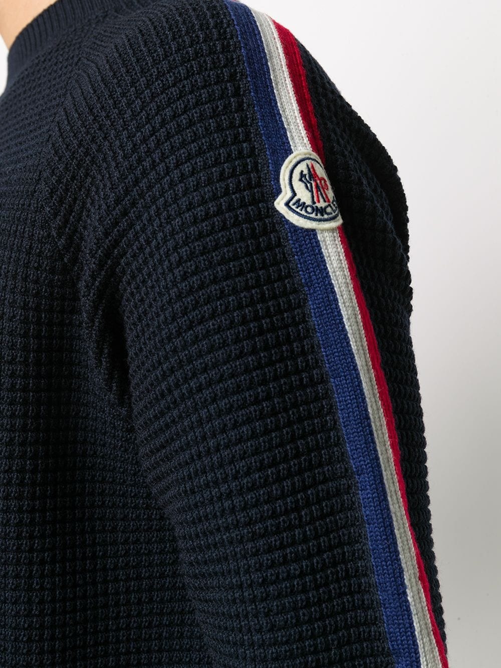 side-stripe logo-patch jumper - 5