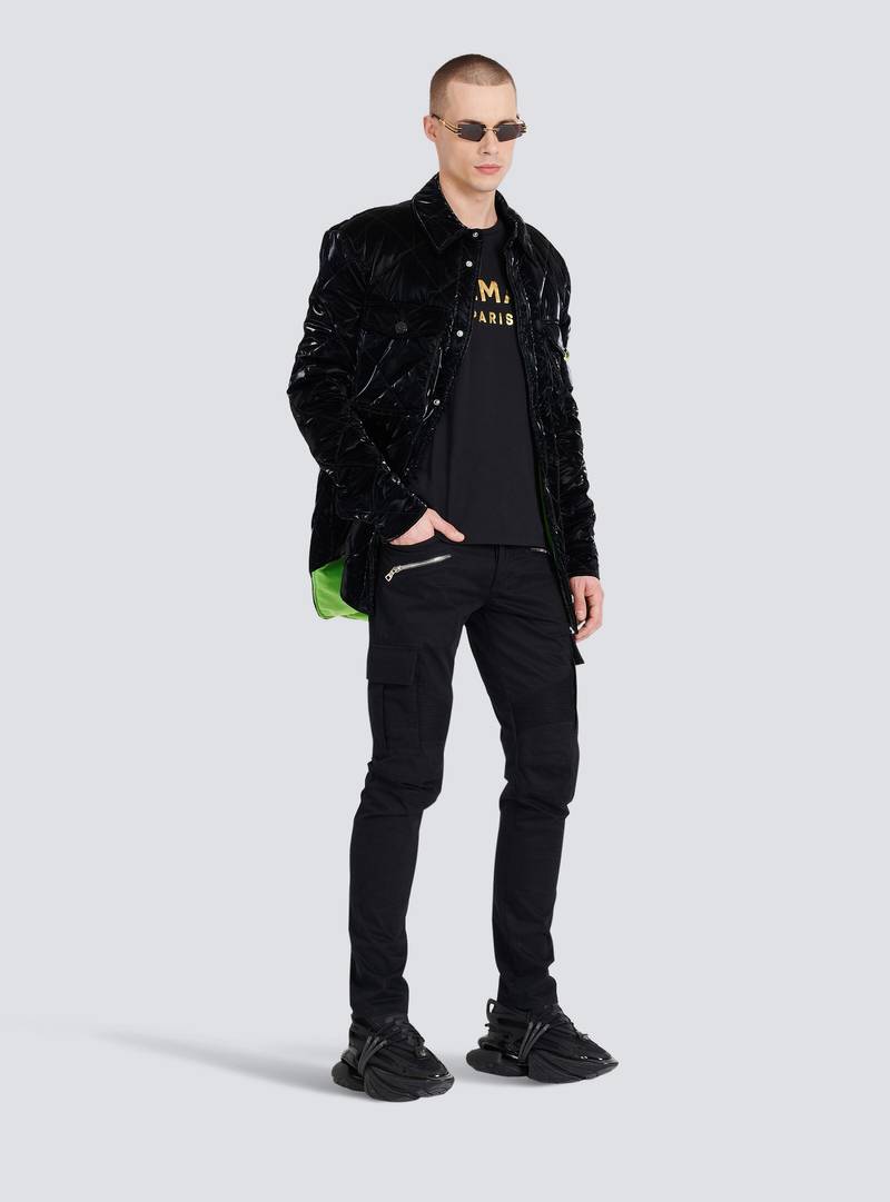Balmain Eco-designed cotton T-shirt with Balmain Paris logo print outlook