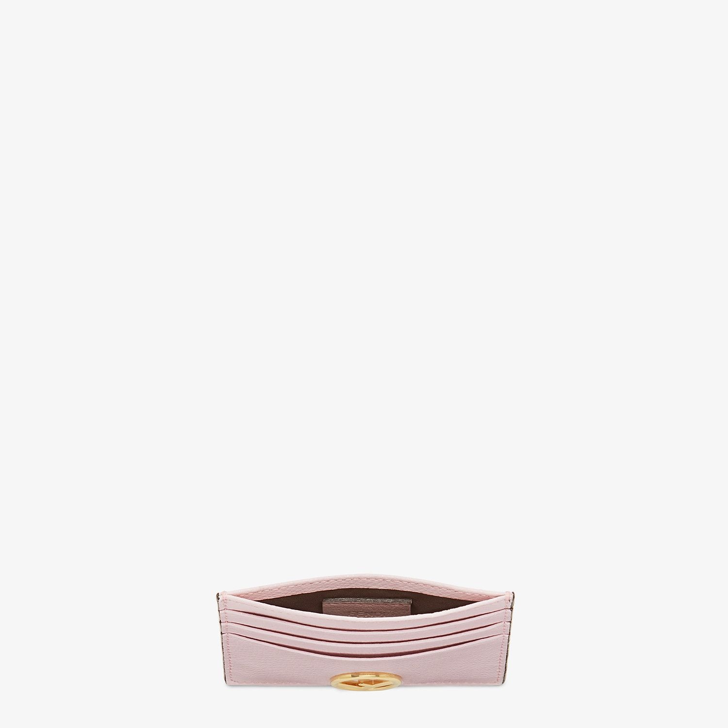 Pink leather flat card holder - 4