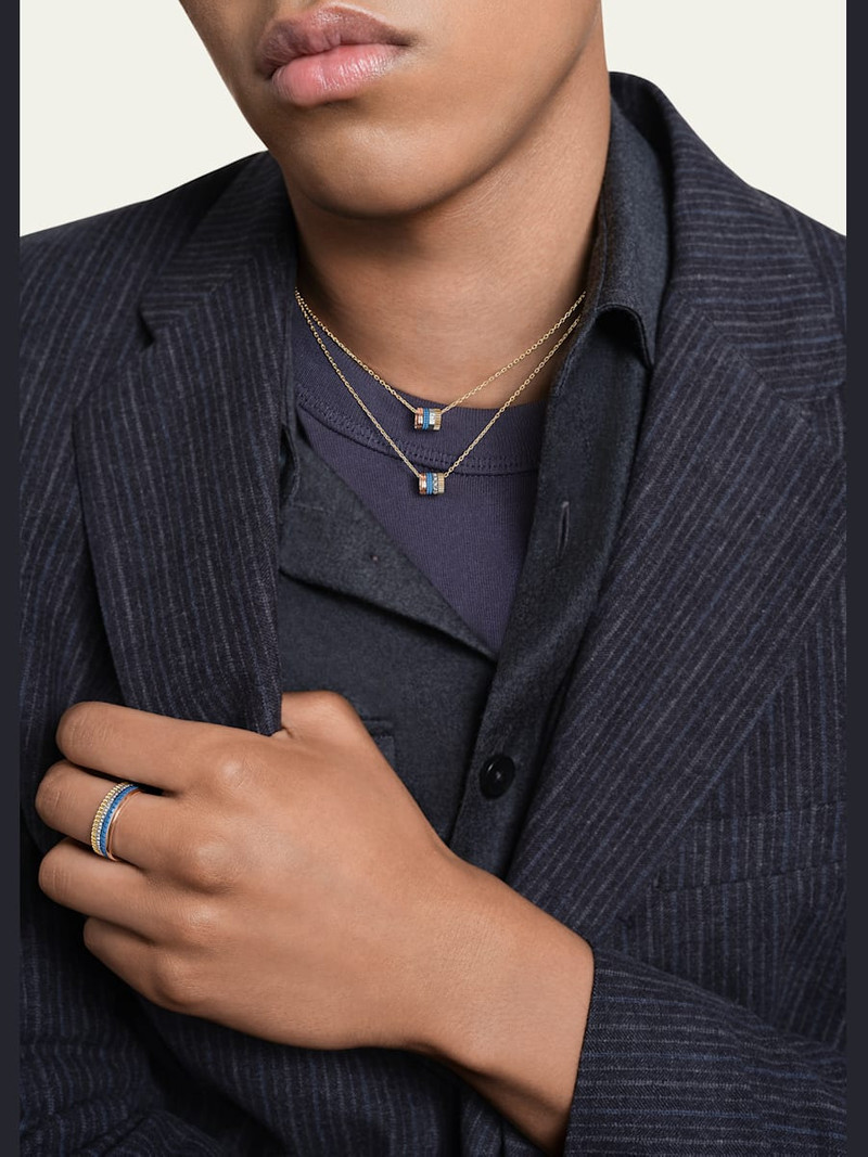 Boucheron 18K White, Rose, and Yellow Gold Quatre Blue Edition Ring with Diamonds outlook