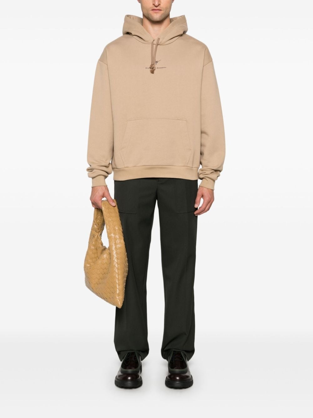 logo-embroidered hoodie - 2