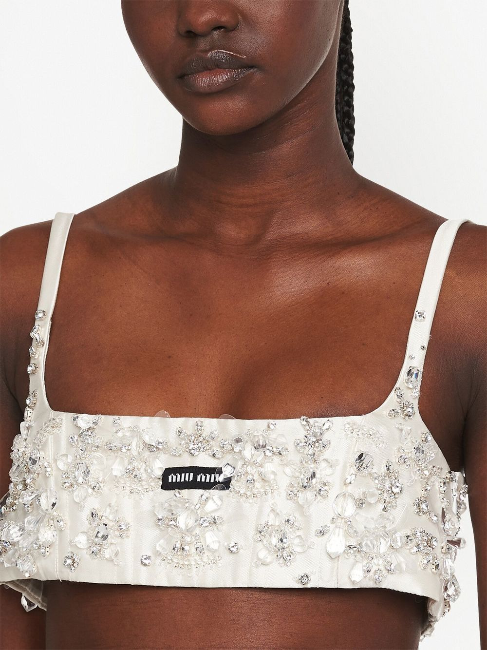 bead-embellished cropped top - 5