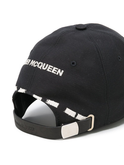 Alexander McQueen logo print baseball cap outlook