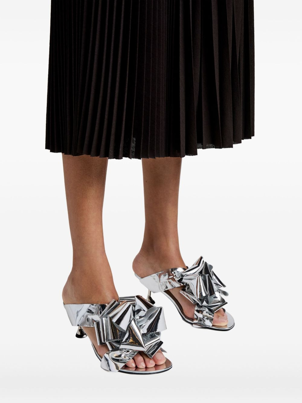 60mm bow-embellishment heeled sandals - 4