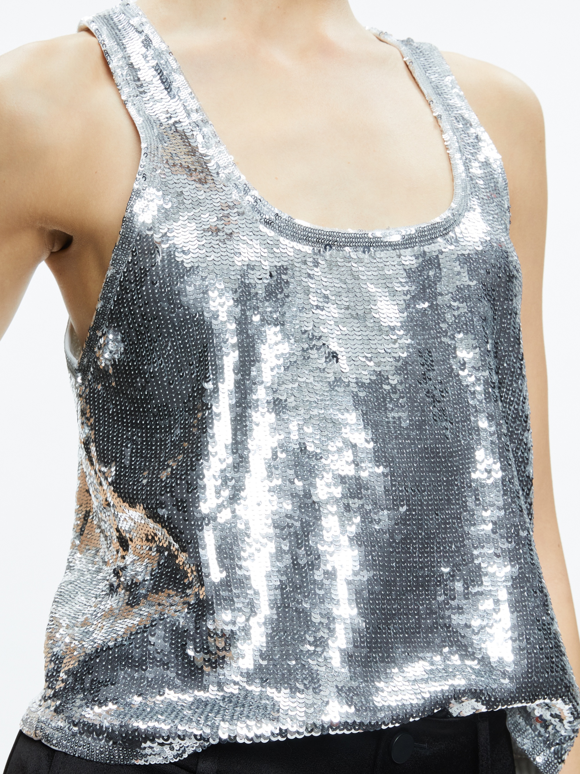 AVRIL SEQUIN BOXY TANK - 5