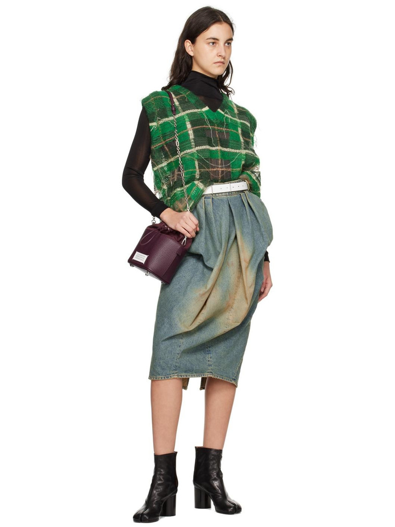 Burgundy Small 5AC Bucket Bag 4