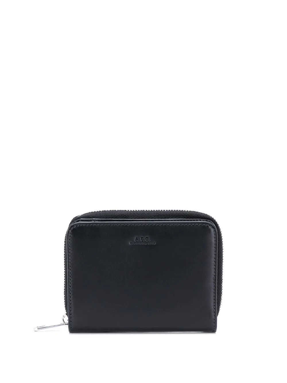 debossed logo compact wallet - 1