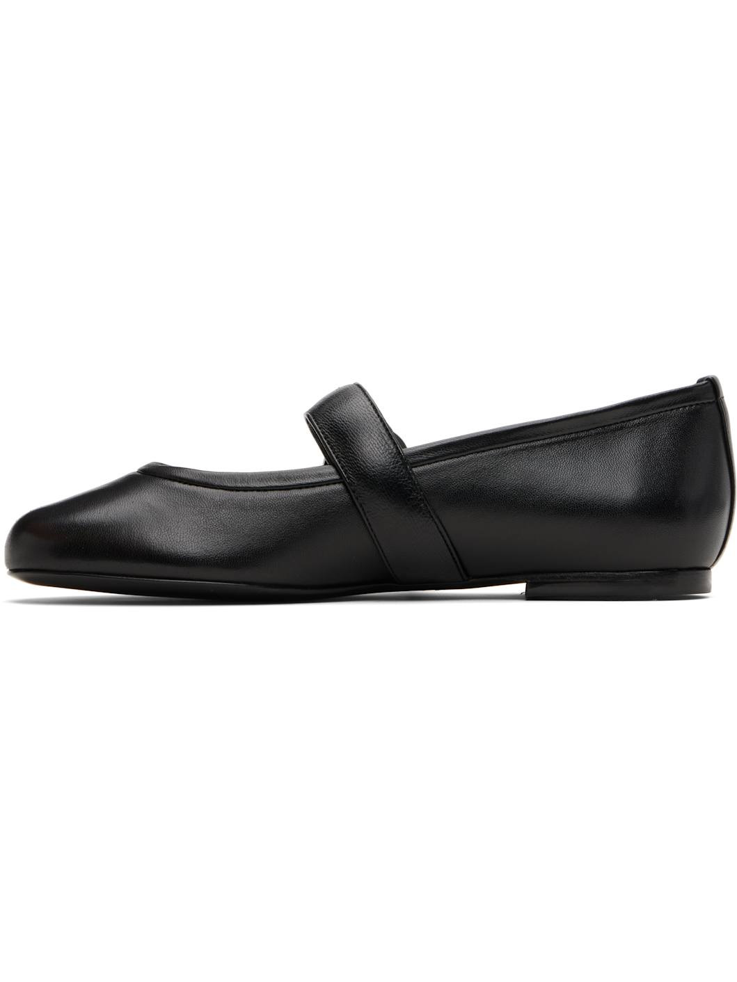Black Belt Ballerina Flats - 3