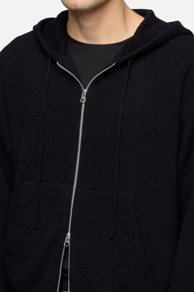 HOODED ZIP SWEATER in Cotton Wool 4