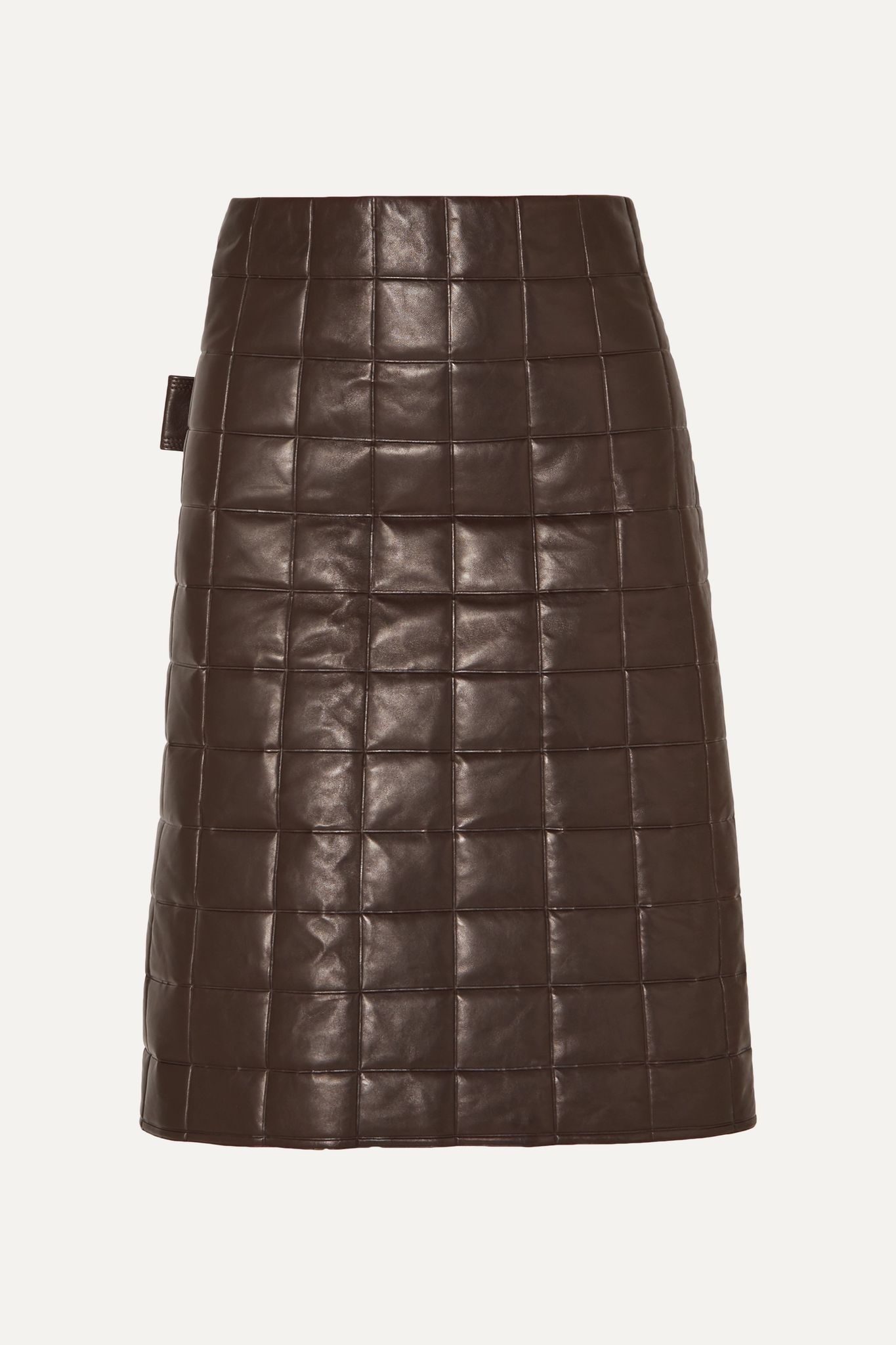 Quilted leather skirt  - 1