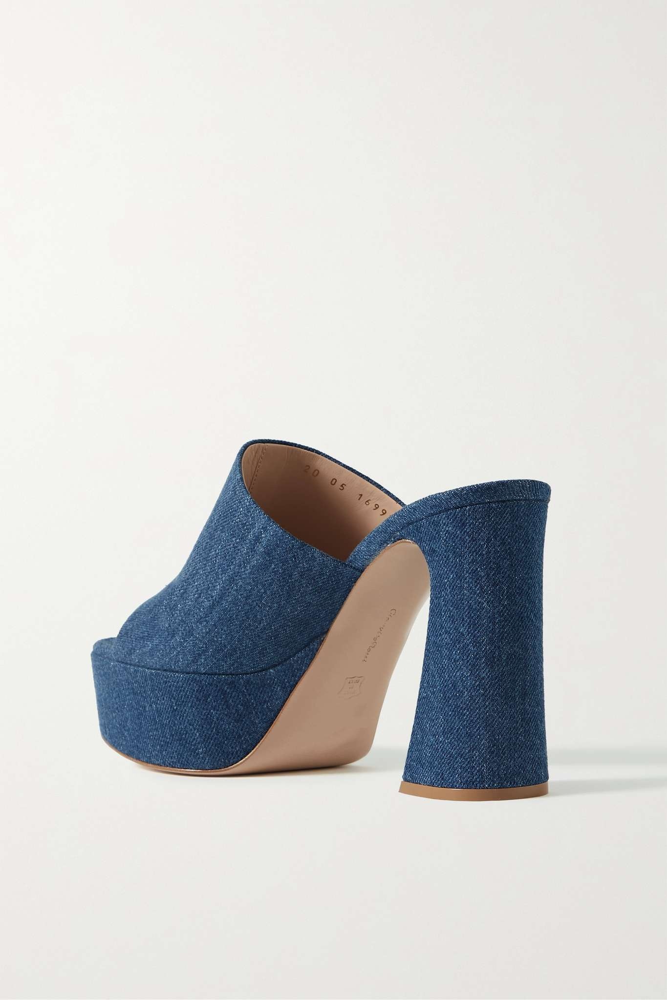 Holly 70 denim platform mules - 3