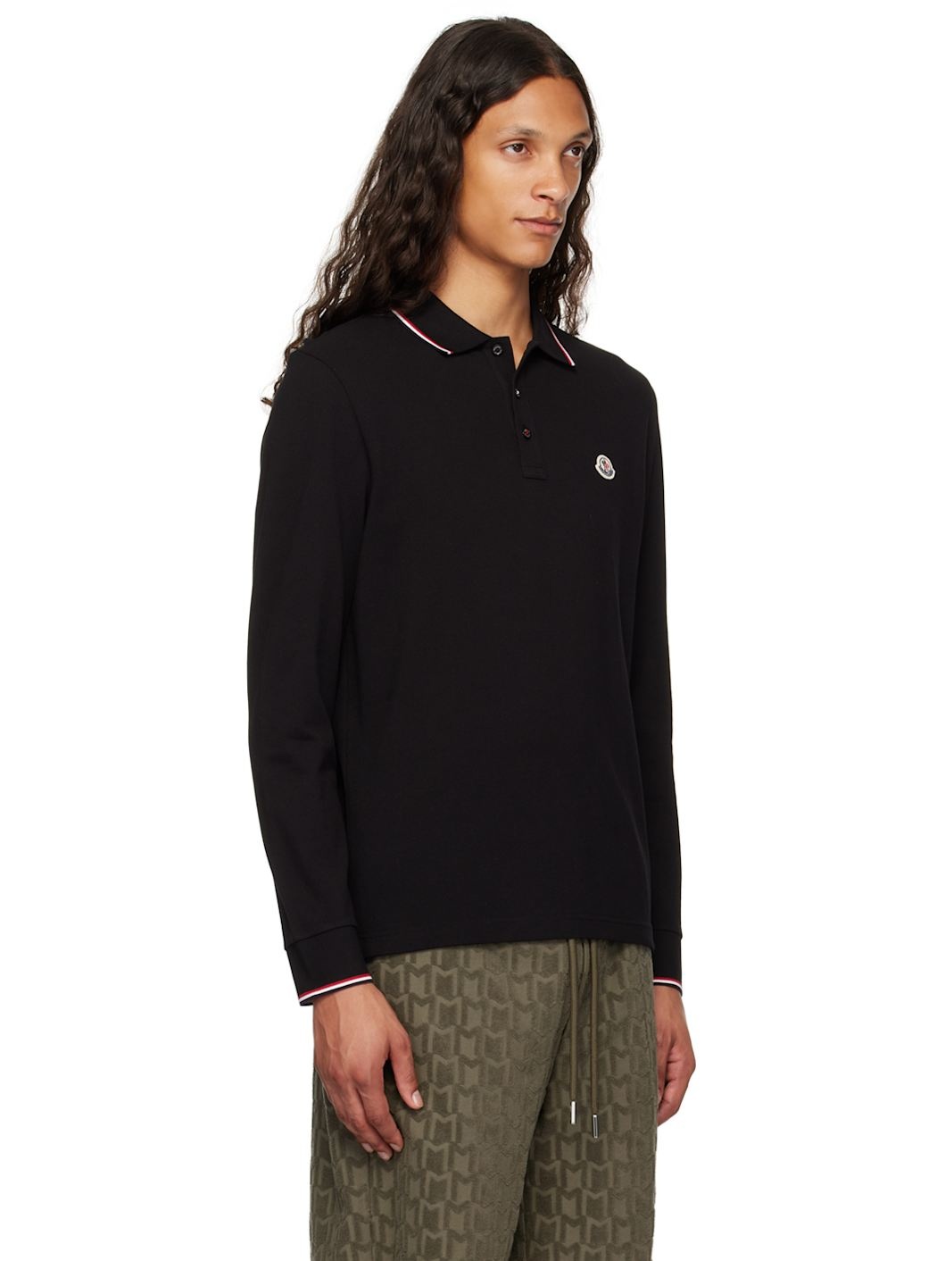 Black Logo Patch Polo - 2