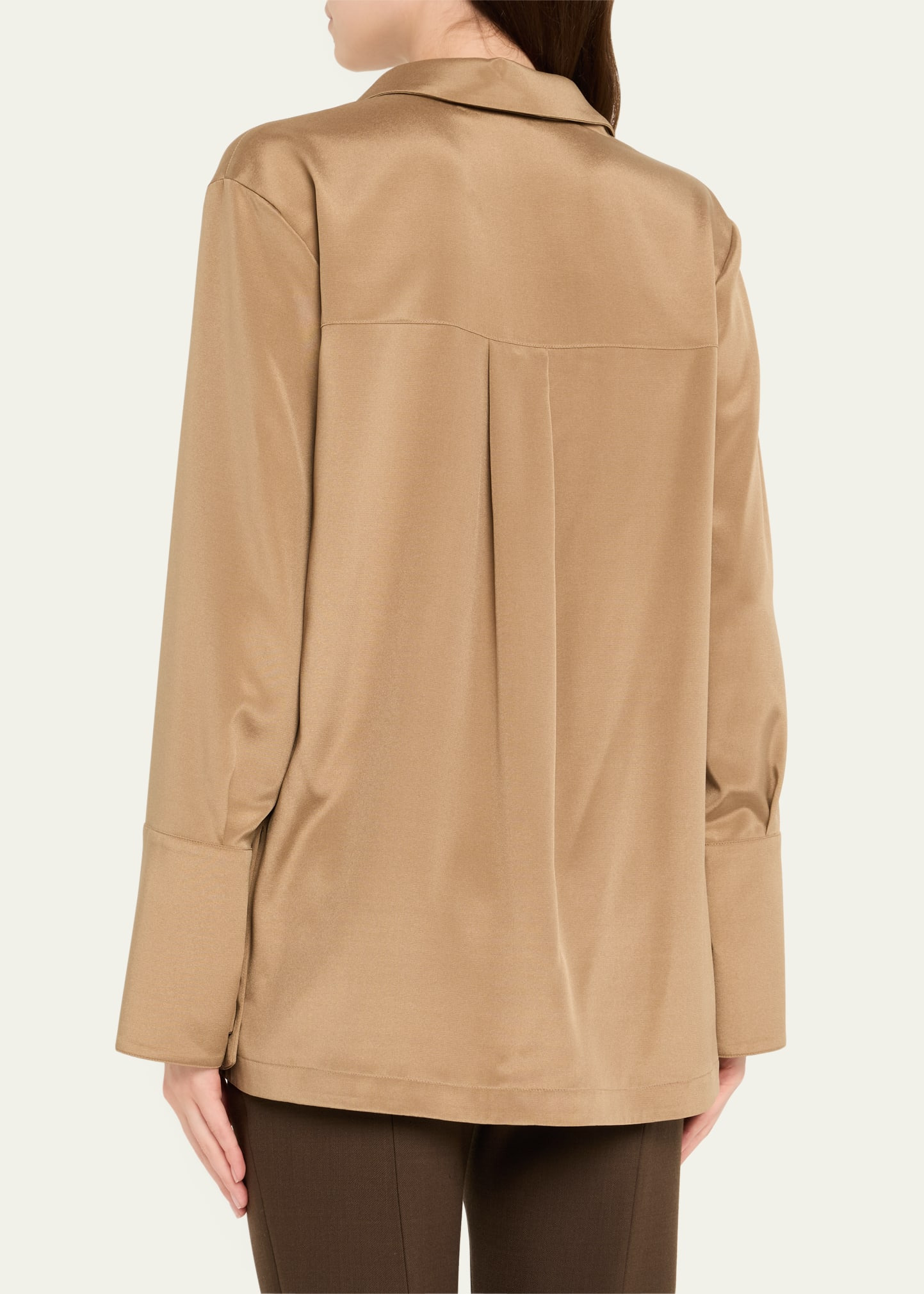 Dover Silk Stretch Collared Top - 3