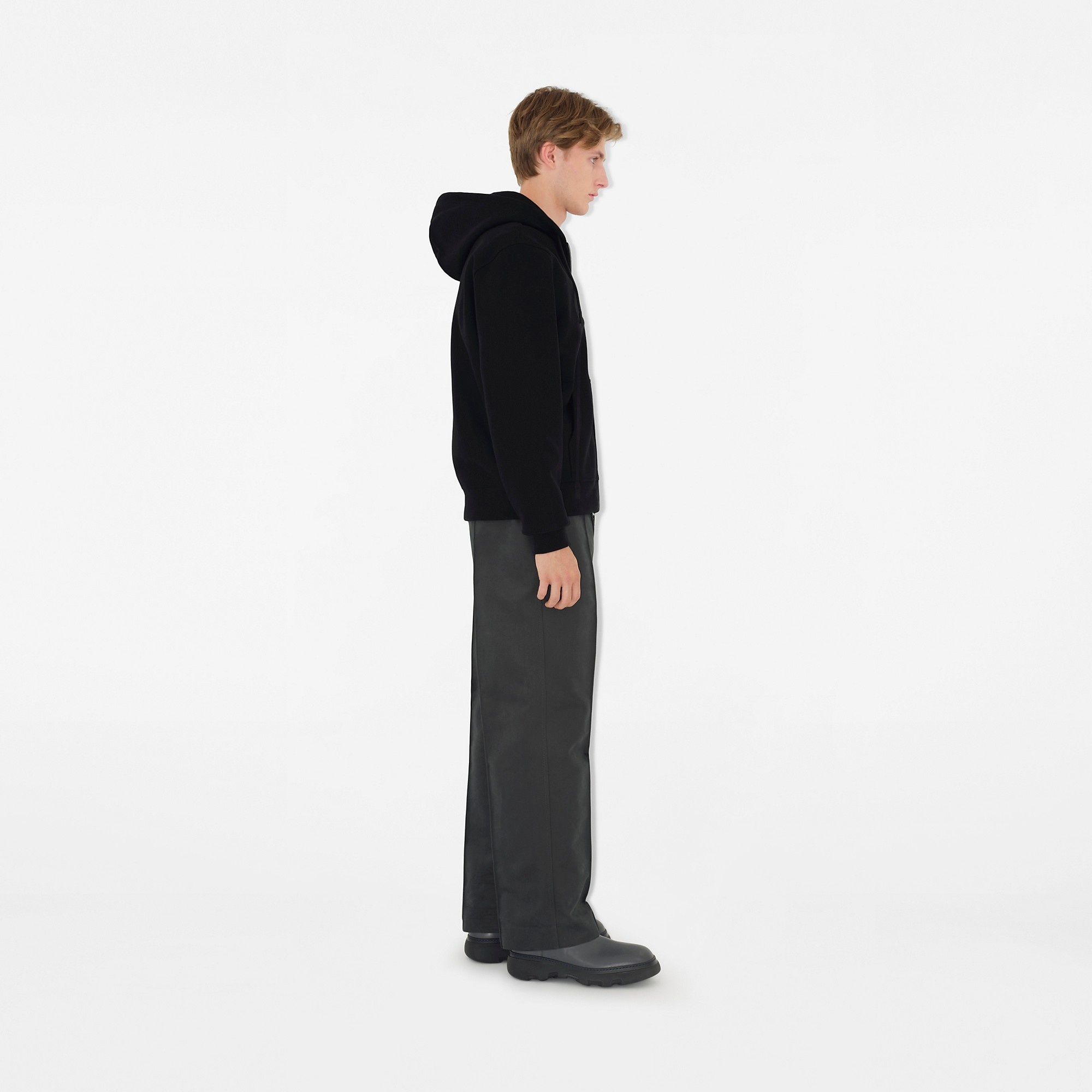 Logo Cotton Blend Zip Hoodie - 3