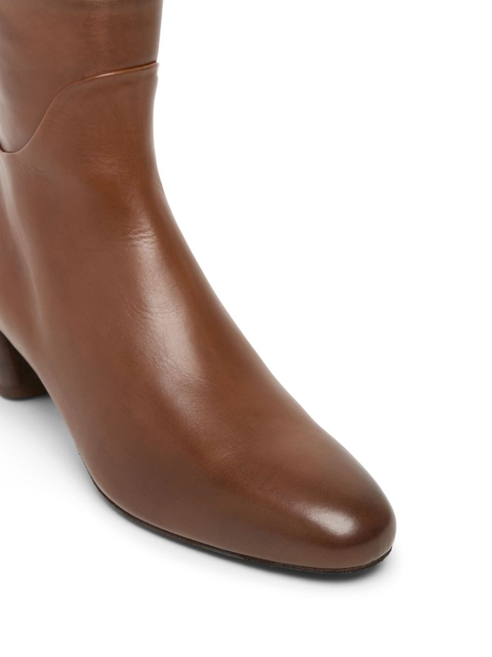 almond-toe leather ankle boots - 4