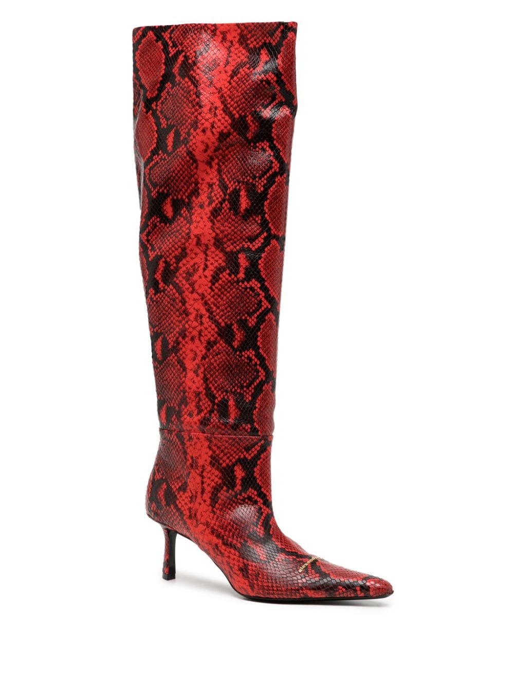 Viola snake-print leather boots - 2