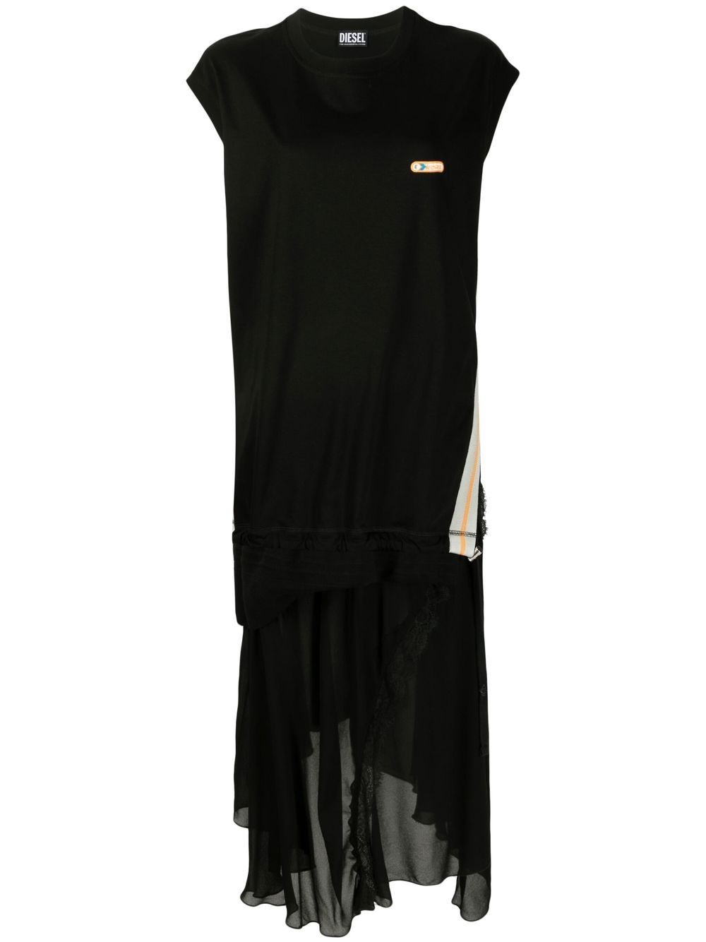 asymmetric sleeveless dress - 1