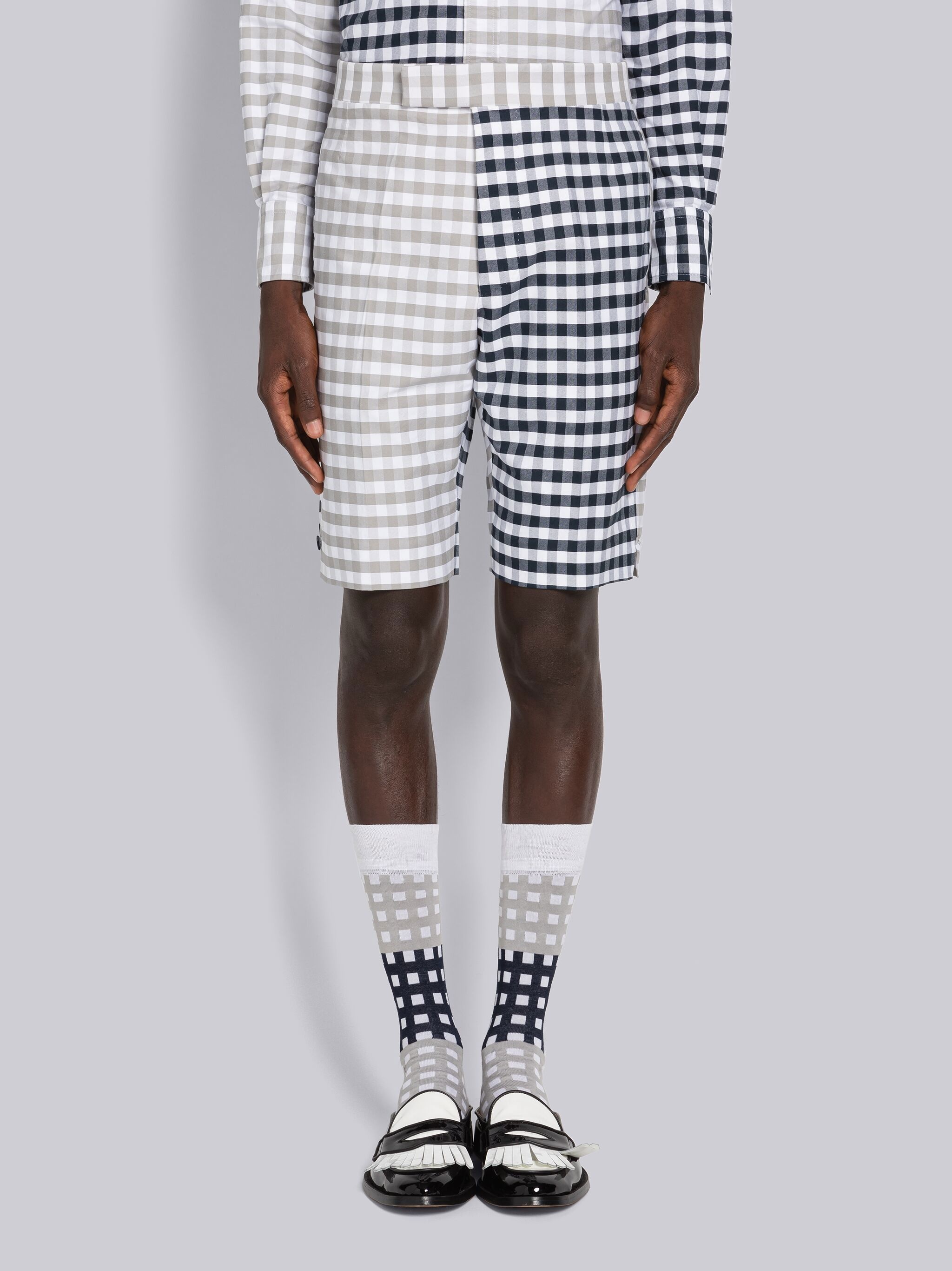 Fun-Mix Gingham Oxford Classic Backstrap Short - 1