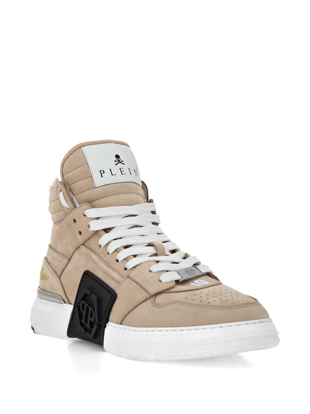 Hexagon-appliqué sneakers - 2