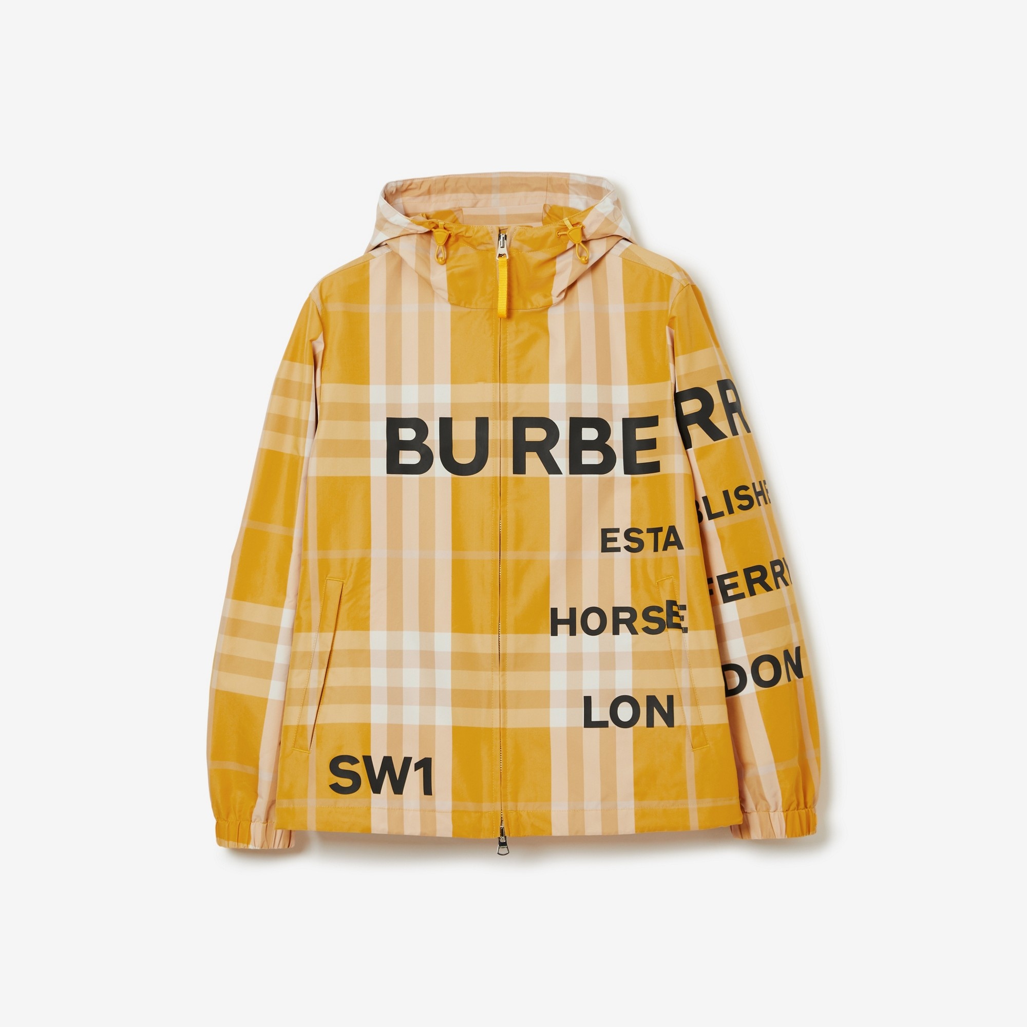 Horseferry Print Check Nylon Hooded Jacket - 1