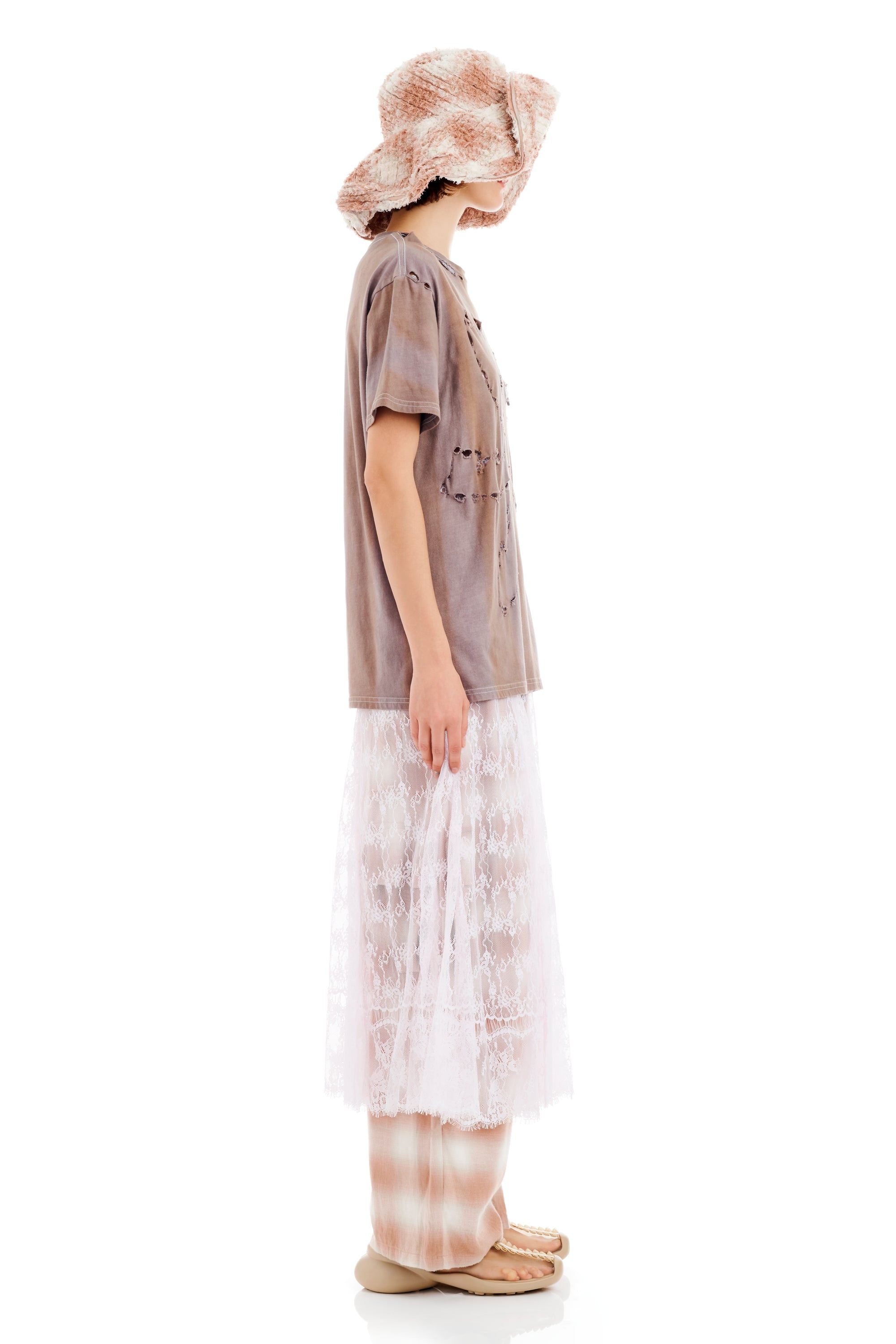 EARTH STRIPE REMNANT FLOWER TEE - 4